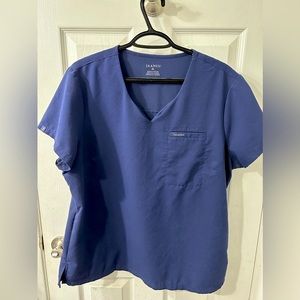Jaanuu Navy 1 Tuck In Pocket Scrub Top Size XL